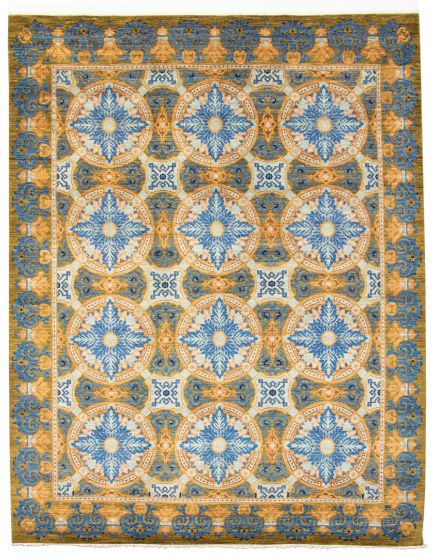 Pakistani Lahore Finest Collection 9'2" x 11'9" Hand-knotted Wool Rug 