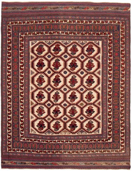 Afghan Tajik Caucasian 6'8" x 8'6" Hand-knotted Wool Rug 
