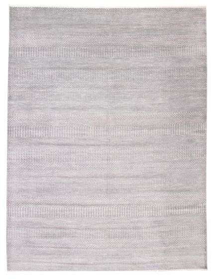 Indian Silk Shadow 8'11" x 11'8" Hand-knotted Viscose, Wool Rug 