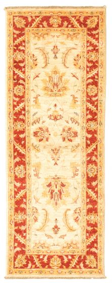 Afghan Chobi Finest 2'6" x 6'11" Hand-knotted Wool Rug 