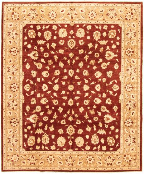 Pakistani Peshawar Oushak 8'2" x 9'10" Hand-knotted Wool Rug 