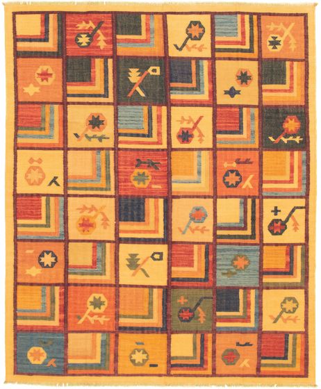 Turkish Sundance 8'3" x 9'11" Flat-Weave Wool Kilim 
