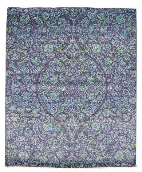 Pakistani Lahore Finest Collection 8'0" x 9'8" Hand-knotted Wool Rug 