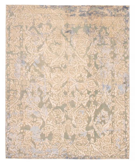 Indian Heritage 7'10" x 9'11" Hand-knotted Silk & Wool Rug 