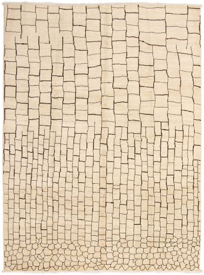 Indian Tangier 8'10" x 11'10" Hand-knotted Wool Rug 