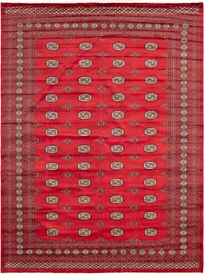 Pakistani Finest Peshawar Bokhara 8'3" x 11'3" Hand-knotted Wool Rug 
