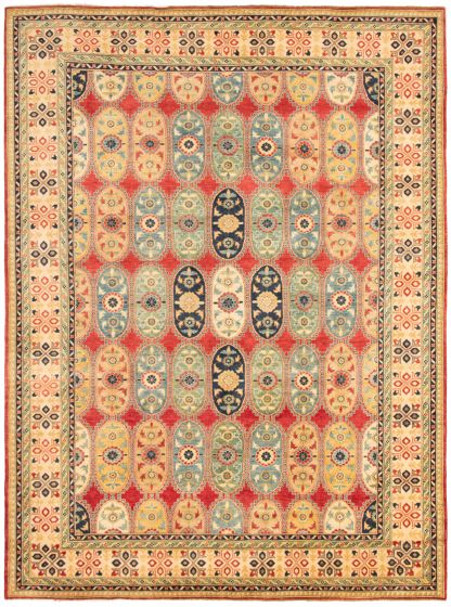 Afghan Finest Ghazni 9'1" x 12'3" Hand-knotted Wool Rug 