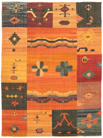Turkish Sundance 10'0" x 13'2" Flat-Weave Wool Kilim 