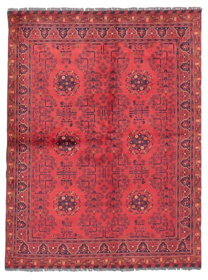 Afghan Finest Khal Mohammadi 4'11" x 6'5" Hand-knotted Wool Rug 