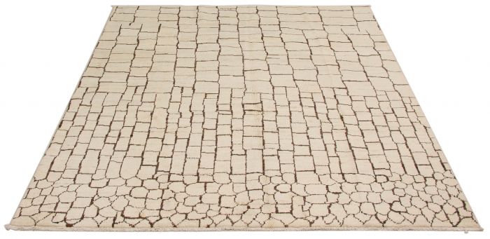 Indian Tangier 8'2" x 9'9" Hand-knotted Wool Rug 