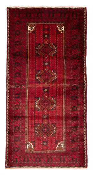 Afghan Royal Baluch 4'3" x 8'4" Hand-knotted Wool Rug 