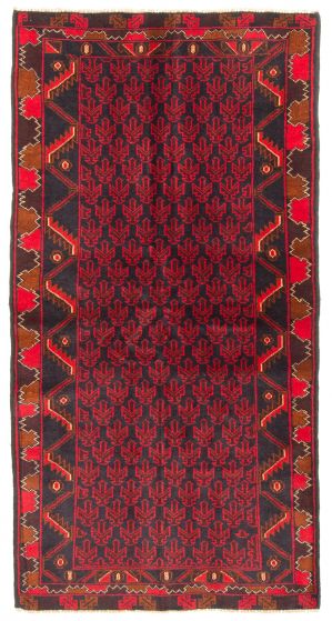 Tapis teimani 3'3" x 6'3" en laine