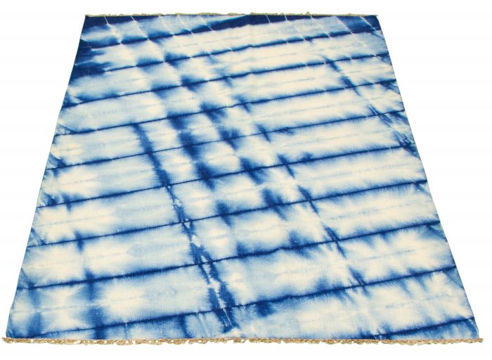 Turkish Color Transition 5'0" x 8'0" Flat-Weave Wool Kilim 