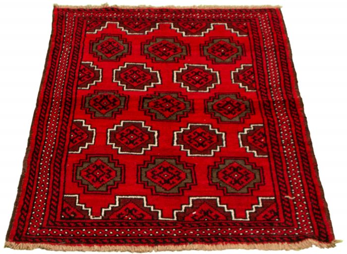 Afghan Akhjah 3'5" x 5'5" Hand-knotted Wool Rug 
