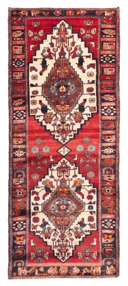 Persian Style 3'7" x 9'5" Hand-knotted Wool Runner Rug 