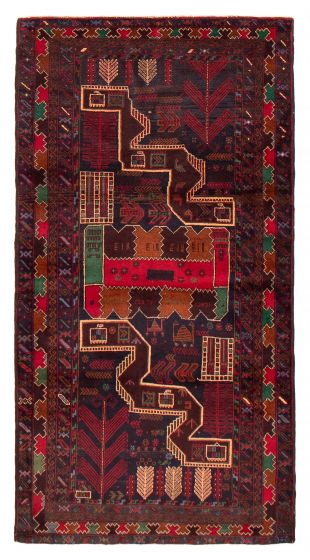 Afghan Teimani 3'3" x 6'6" Hand-knotted Wool Rug 