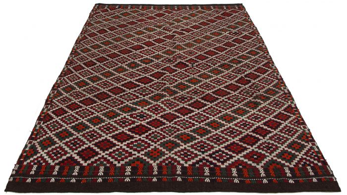 Turkish Kashkoli FW 7'7" x 11'9" Flat-Weave Wool Tapestry Kilim 