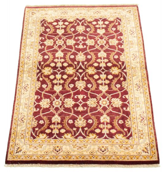 Afghan Chobi Finest 4'1" x 6'3" Hand-knotted Wool Rug 