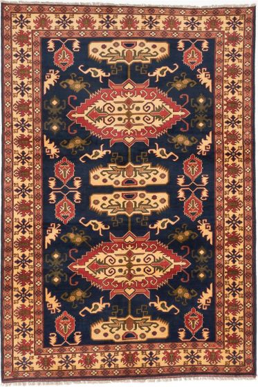 Afghan Finest Kargahi 7'0" x 10'3" Hand-knotted Wool Rug 
