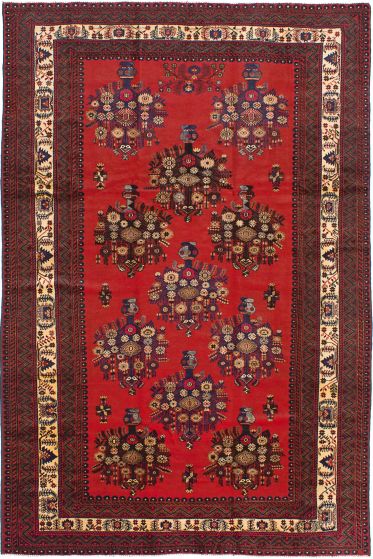 Afghan Finest Rizbaft 6'6" x 9'10" Hand-knotted Wool Rug 