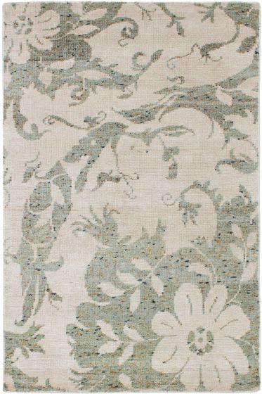 Indian Sari Silk 3'10" x 5'11" Hand-knotted Silk Rug 
