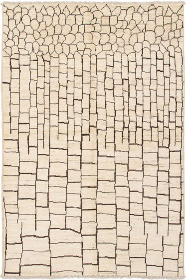 Indian Tangier 6'0" x 9'1" Hand-knotted Wool Rug 