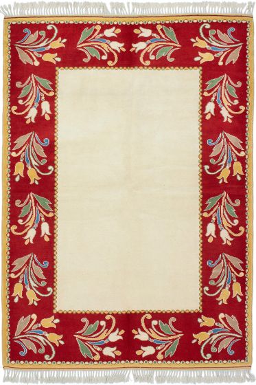 Turkish Melis Vintage 5'10" x 8'6" Hand-knotted Wool Rug 