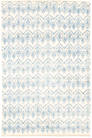 Pakistani Abstract Lahore Legacy 6'1" x 9'7" Hand-knotted Wool Rug 