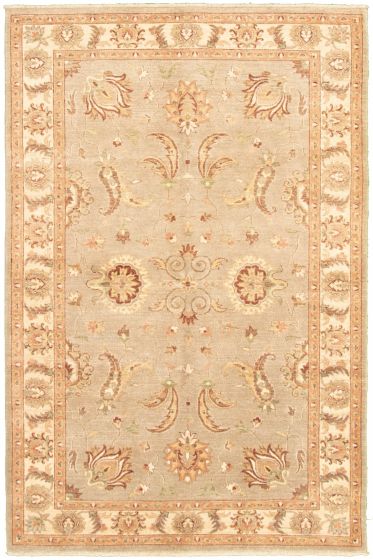 Indian Chobi Twisted 6'2" x 9'2" Hand-knotted Wool Rug 