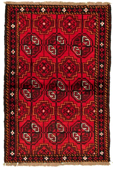 Afghan Akhjah 3'4" x 5'1" Hand-knotted Wool Rug 