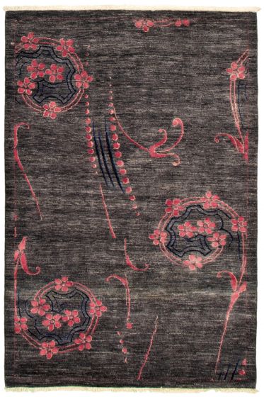 Pakistani Lahore Finest Collection 4'2" x 6'2" Hand-knotted Wool Rug 