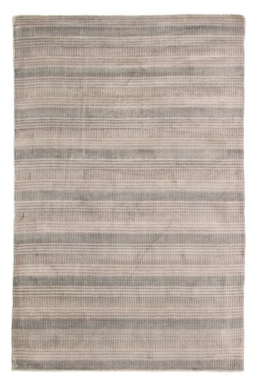 Indian Silk Shadow 5'1" x 8'0" Hand Loomed Wool Rug 