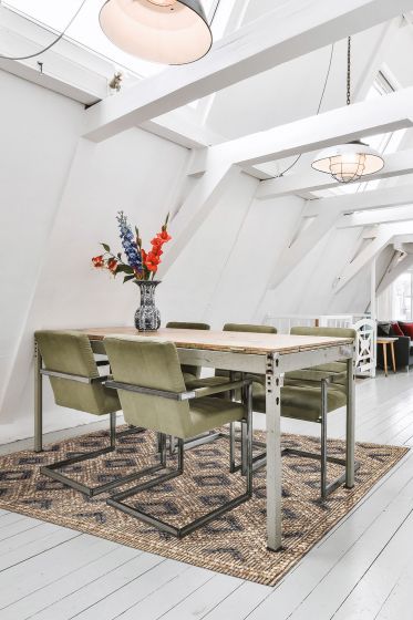 Indian Sienna 5'0" x 6'9" Braided Weave Wool Rug 