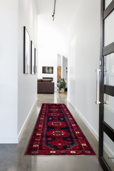 Persian Style 3'5" x 10'10" Hand-knotted Wool Rug 