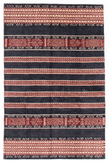 Indo Gabbeh 5'0" x 7'10" Hand Loomed Wool Rug 