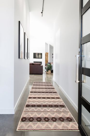 Indian Sienna 2'8" x 10'0" Braid weave Wool Rug 