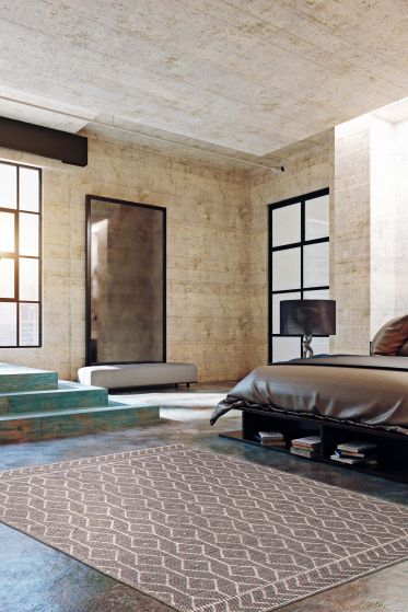 Indian Sienna 6'0" x 8'11" Braid weave Wool Rug 