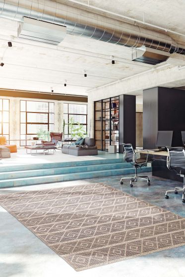 Indian Sienna 6'0" x 9'1" Braid weave Wool Rug 