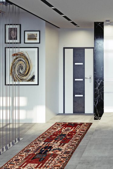 Persian Style 4'6" x 13'10" Hand-knotted Wool Rug 