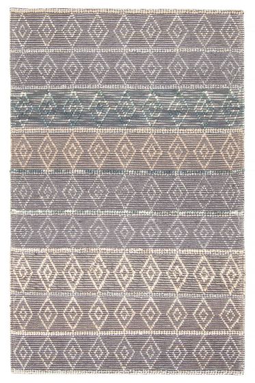 Indian Sienna 5'2" x 8'2" Braid weave Wool Rug 