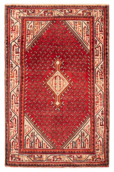Persian Style 3'5" x 5'2" Hand-knotted Wool Rug 
