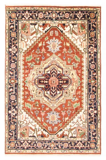 Indian Serapi Heritage 3'11" x 6'1" Hand-knotted Wool Rug 