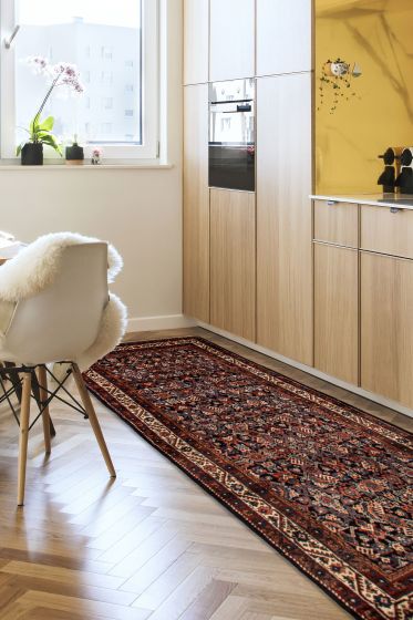 Persian Style 3'3" x 9'7" Hand-knotted Wool Runner Rug 