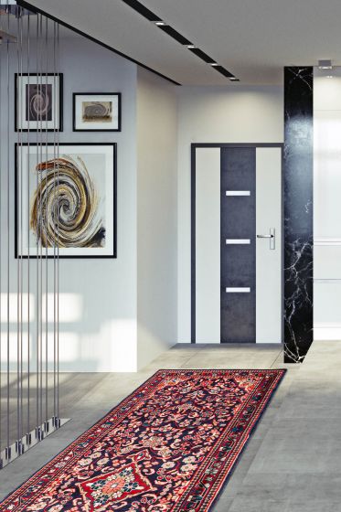Persian Style 3'6" x 10'2" Hand-knotted Wool Runner Rug 
