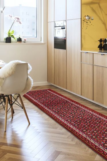Persian Style 2'10" x 10'2" Hand-knotted Wool Runner Rug 