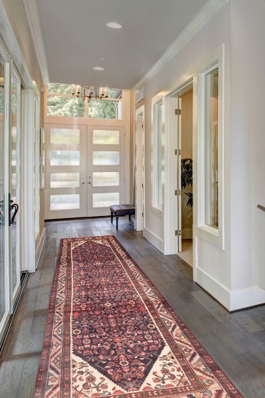 Persian Style 3'7" x 10'0" Hand-knotted Wool Runner Rug 