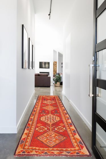 Persian Style 2'11" x 10'9" Hand-knotted Wool Runner Rug 