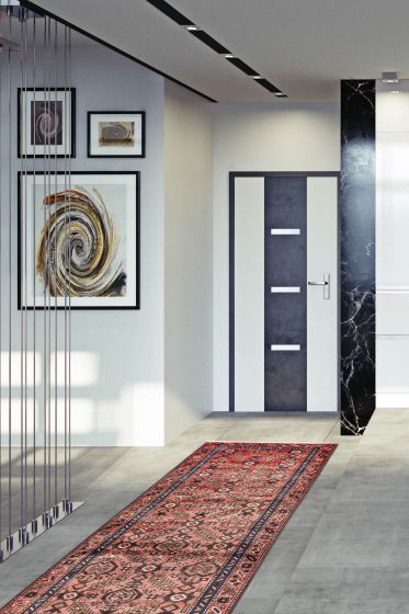 Persian Style 3'7" x 9'8" Hand-knotted Wool Runner Rug 