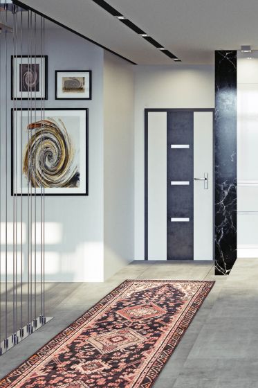 Persian Style 3'3" x 10'3" Hand-knotted Wool Runner Rug 