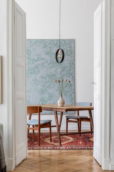 Persian Style 3'7" x 11'11" Hand-knotted Wool Runner Rug 